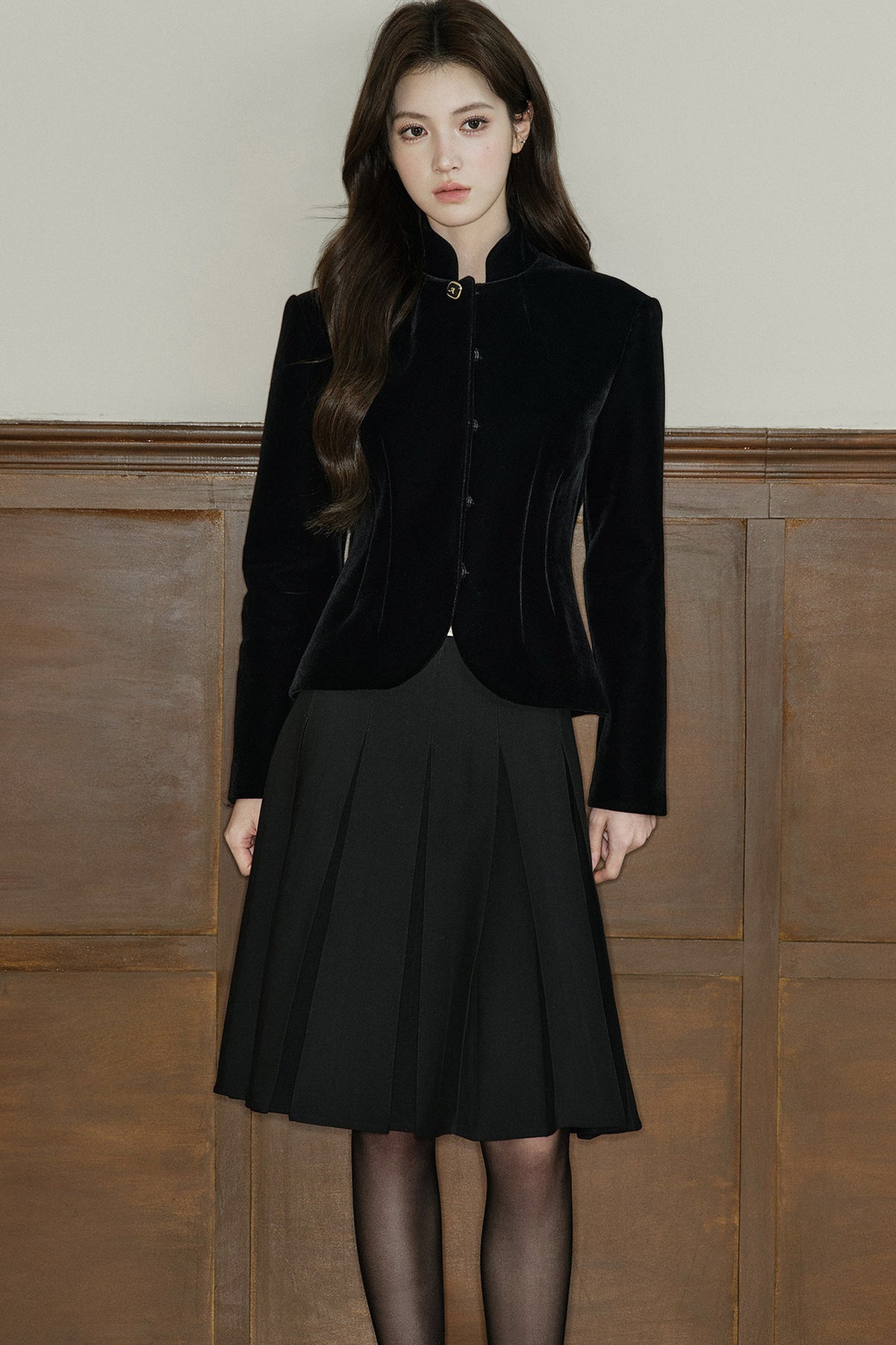 A-Line Pleated Skirt