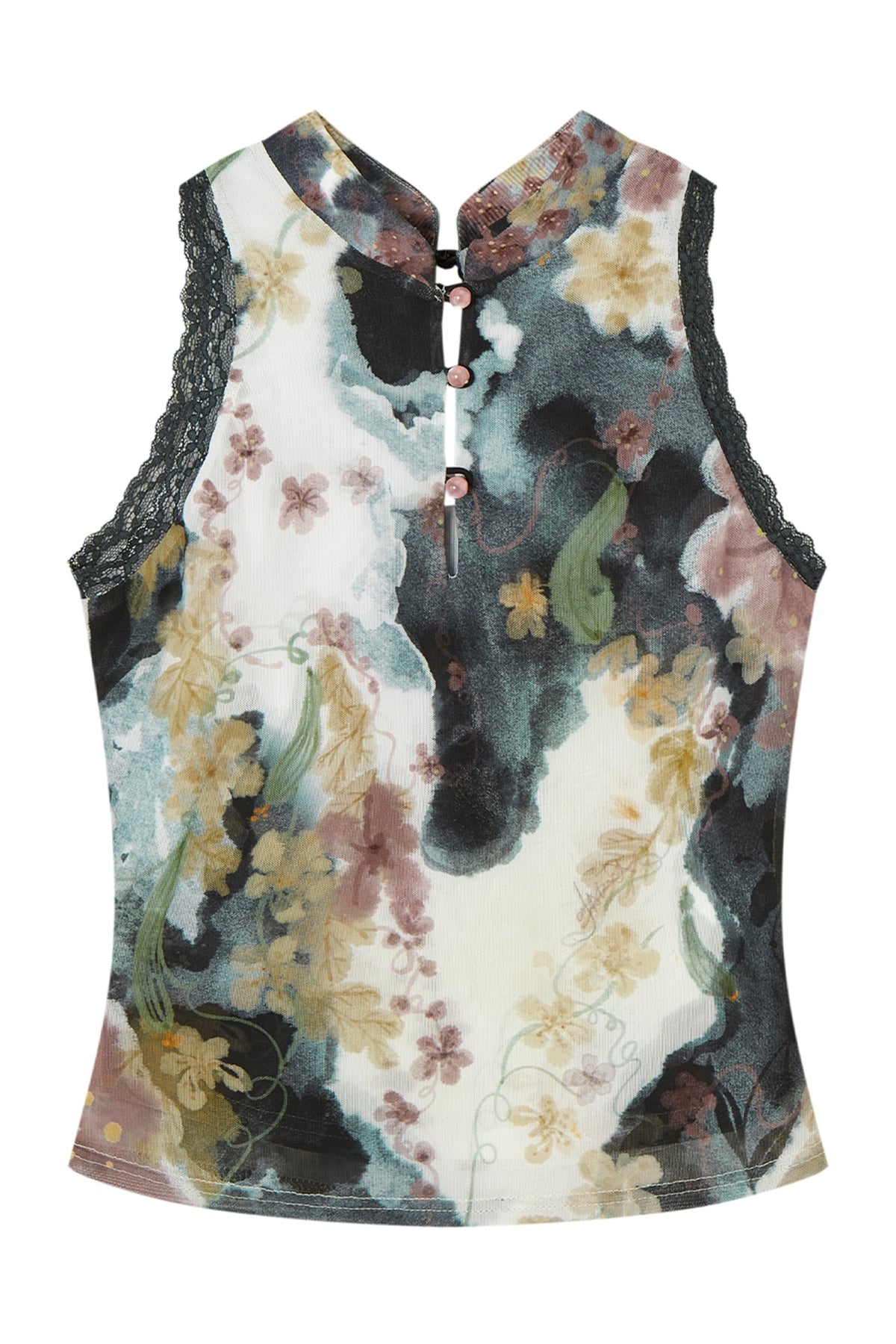 Satin Cheongsam Two-Piece Set-Up