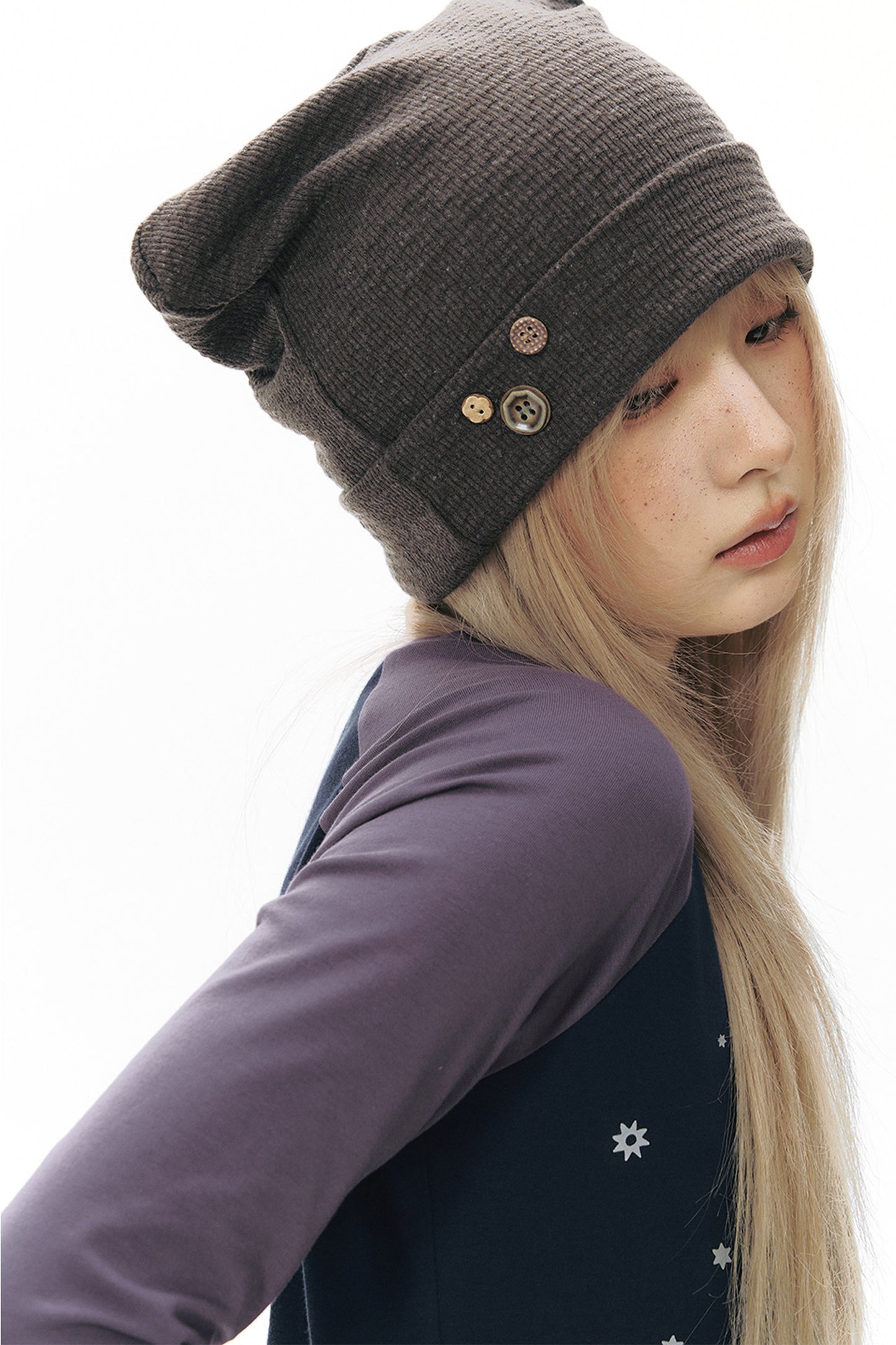 Textured Knitted Cat Ear Headwrap Hat