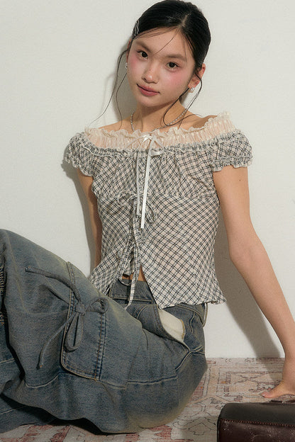 Chemise d’été à carreaux cigale