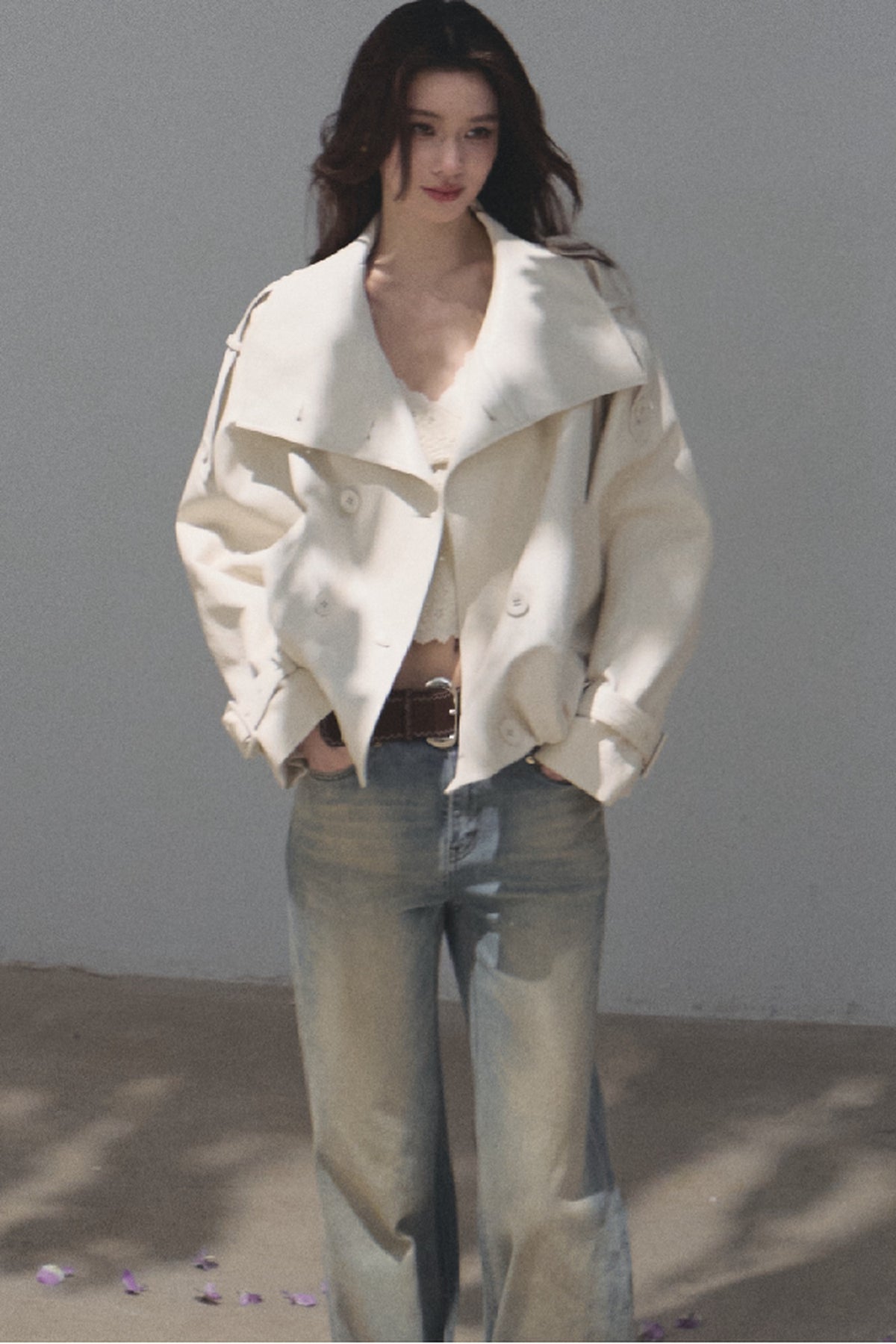 Knight-Style Oil-Waxed Leather Trench Jacket