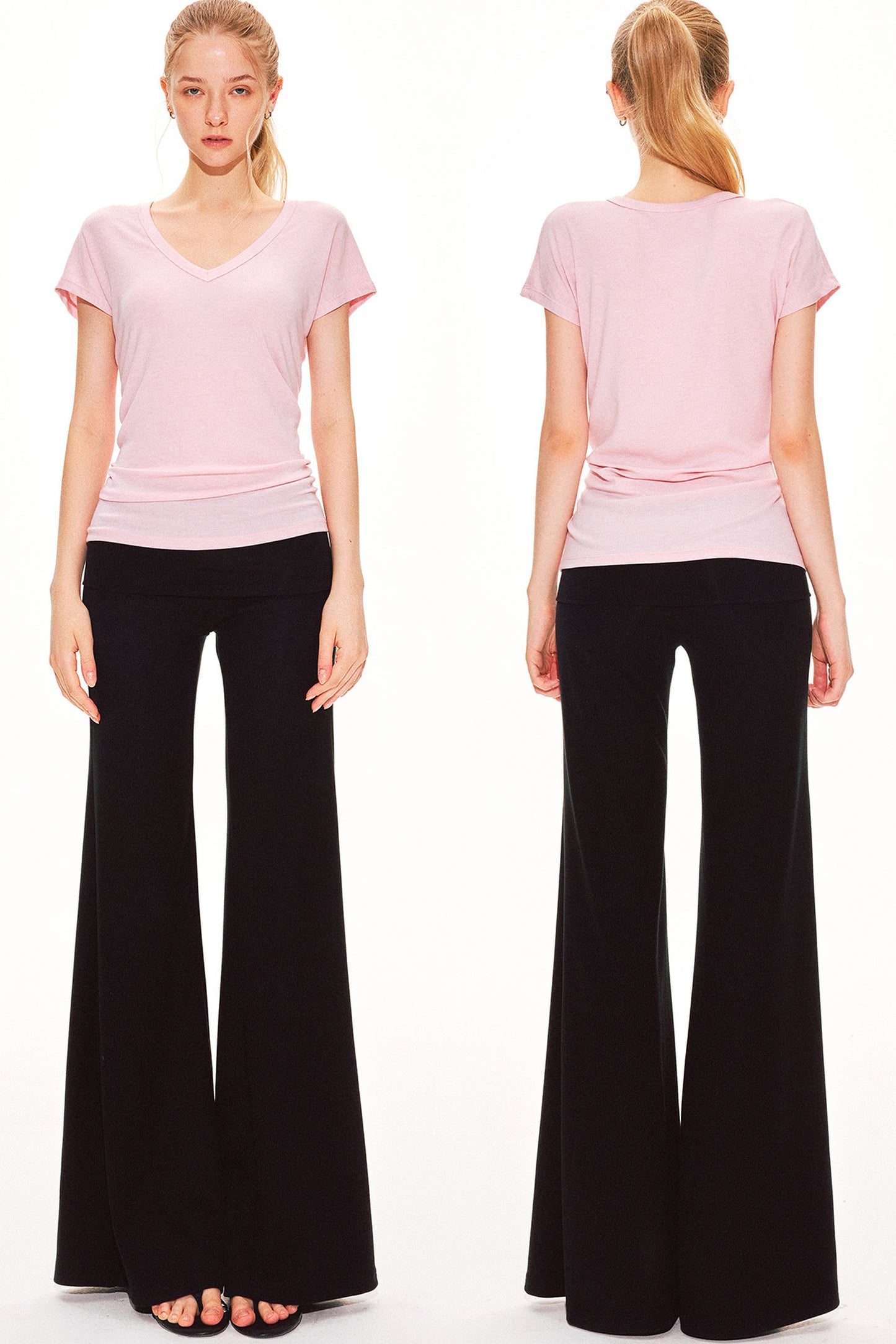 Tencel Wool V-Neck Top