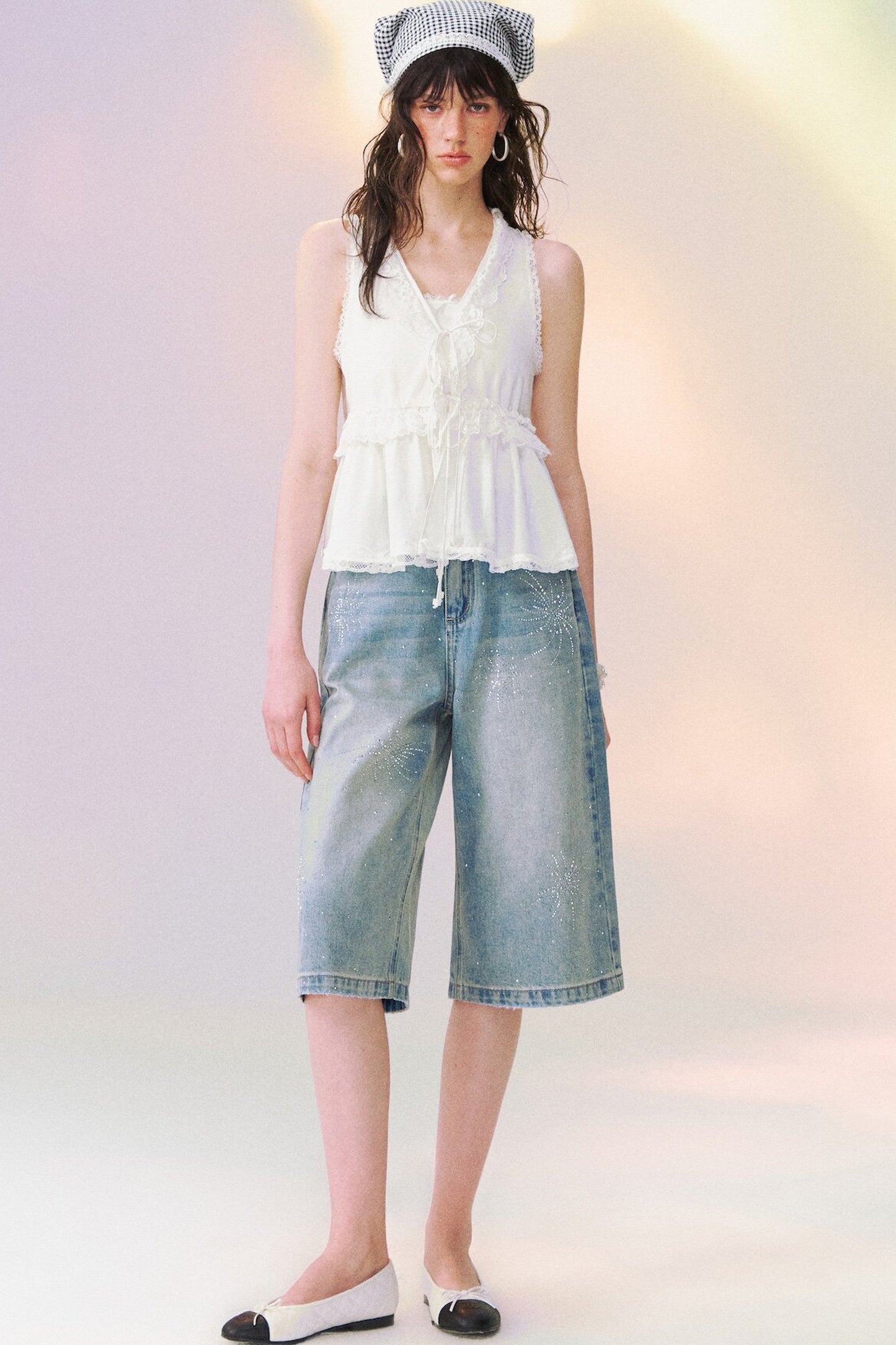 Fireworks Rhinestone Denim Shorts