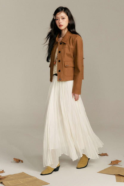 Faux Suede Brown Jacket