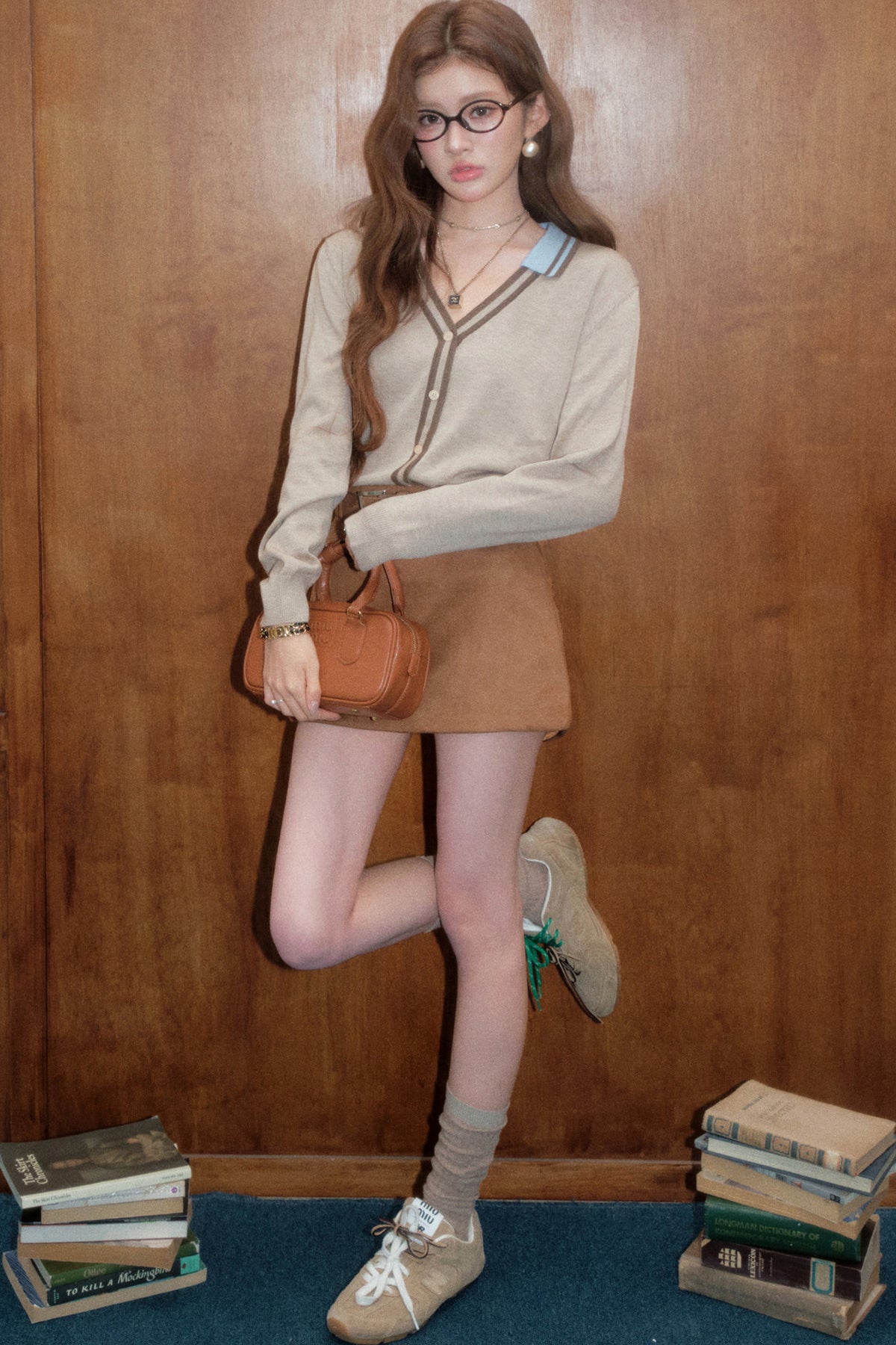 Merino Wool Long-Sleeved Top and Skirt Set-Up