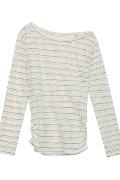 Striped Slightly Off-Shoulder Cover-Up, Pants and Top Set
