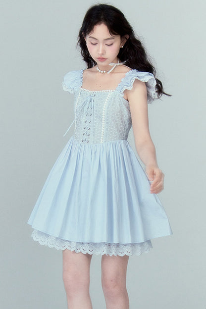 Jacquard Lace Patchwork Dress