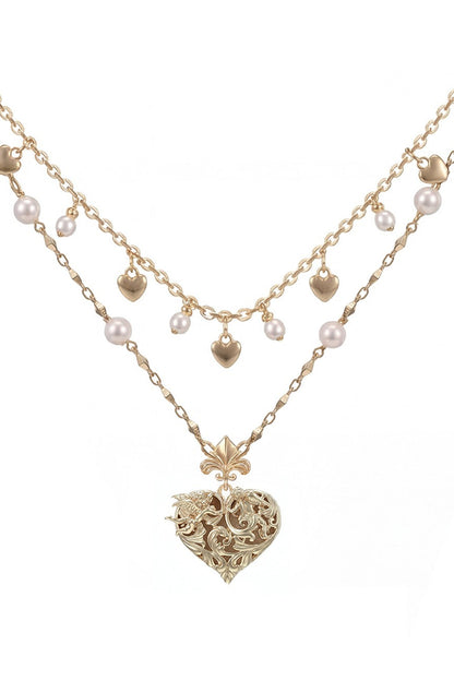 Double Layer Heart Necklace
