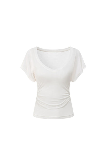White T-Shirt and Pink Halter Neck Tank Top Set