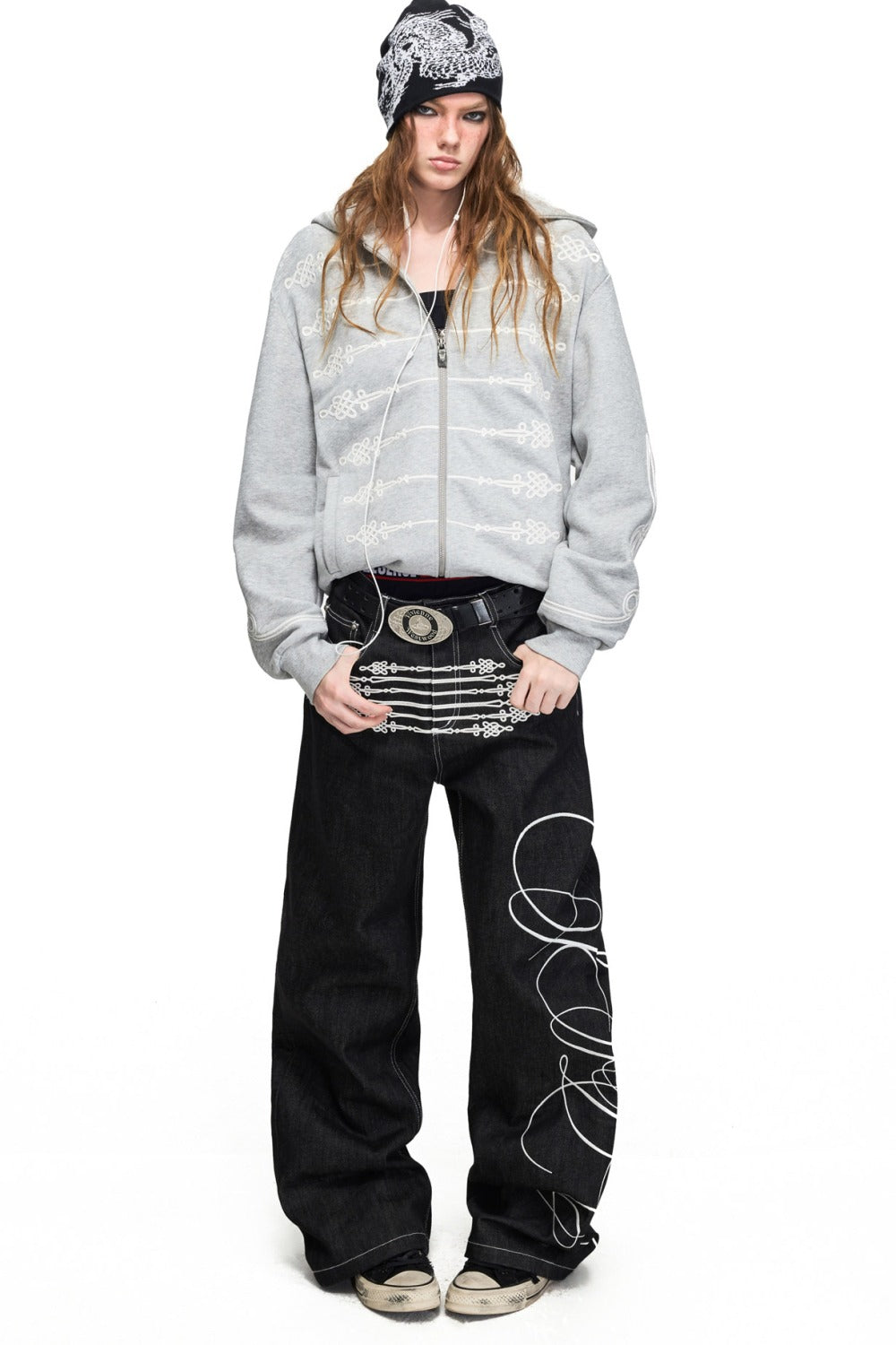 Giacca vintage Napoleone con cappuccio e zip