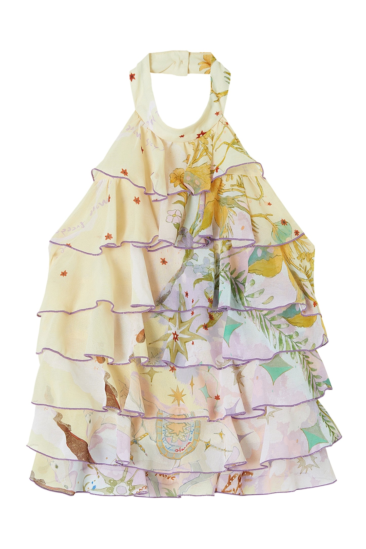 Layered Ruffle Halter Top
