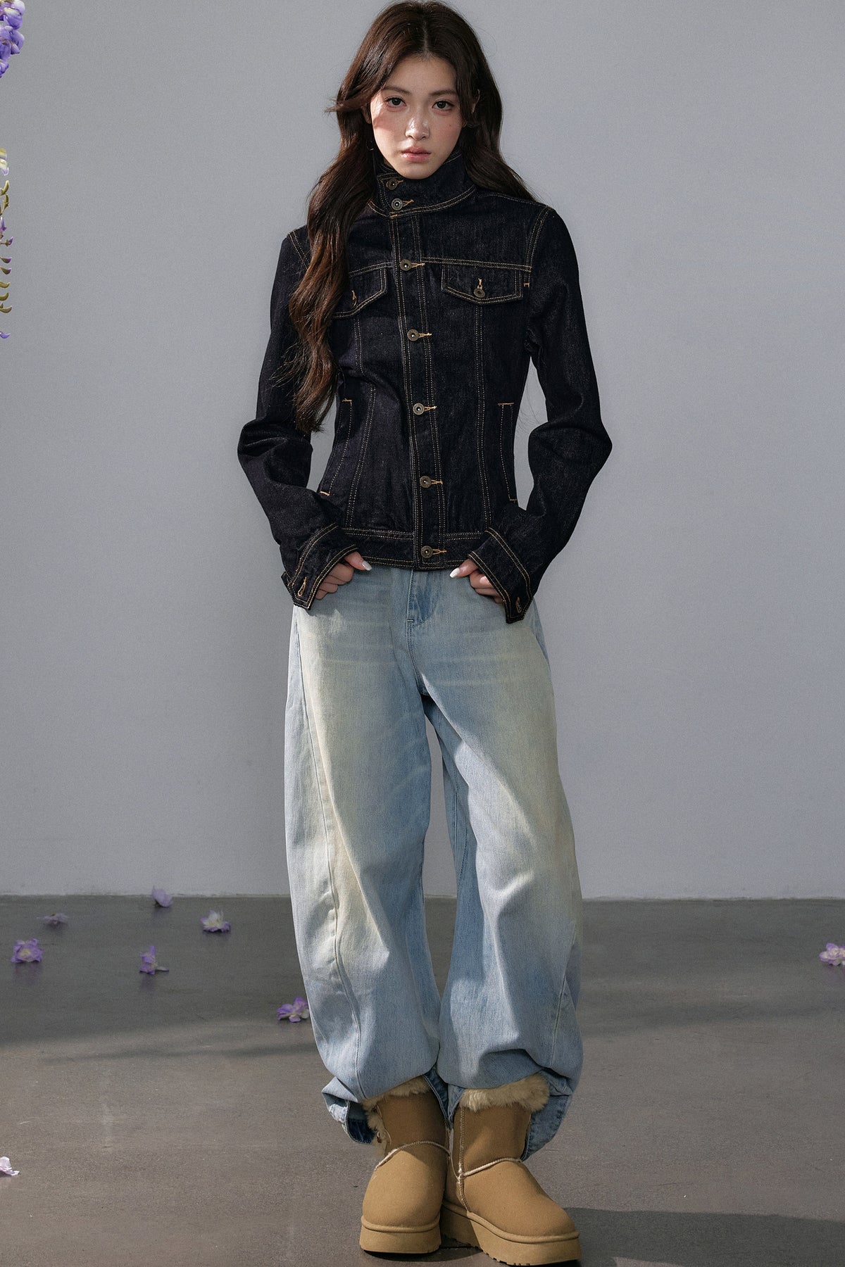 Wide-Leg Straight Jeans