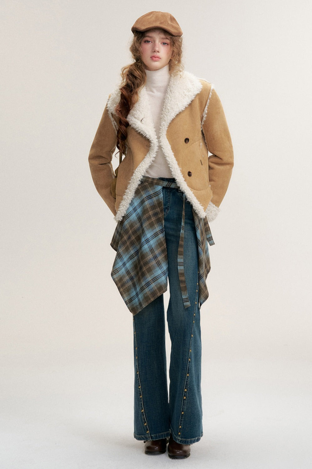 Vintage Brown Faux Fur Coat