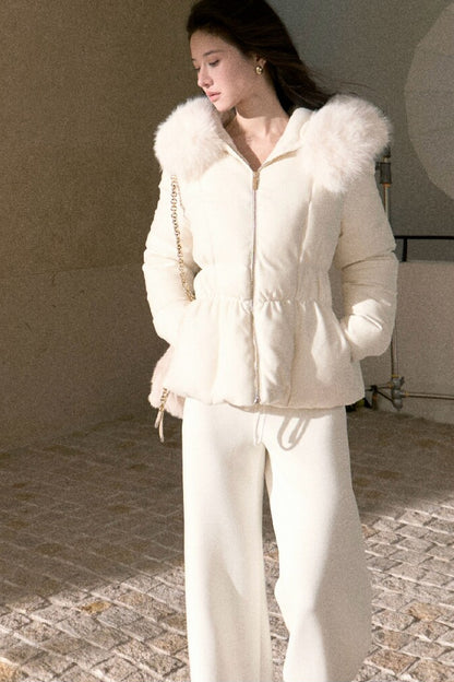 Veste en mélange de Tencel et de laine, garnie de 90% duvet de canard