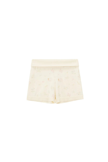 French Retro Wool Shorts