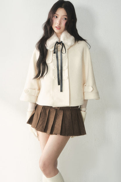Merino Wool Pleated Skirt