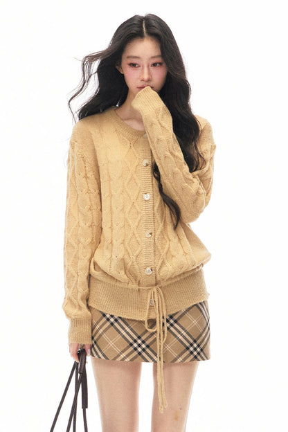 Early Autumn Knit Cardigan and Skirt Set-Up