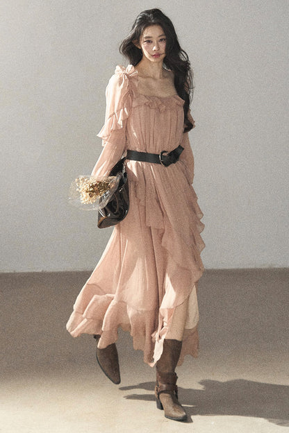 Ruffled Long Dress