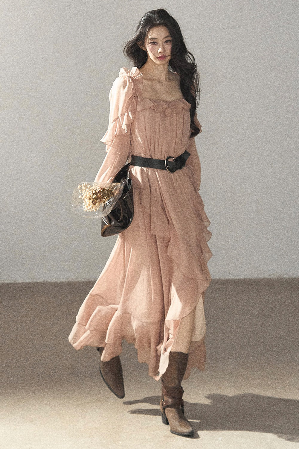 Long Ruffled Dress
