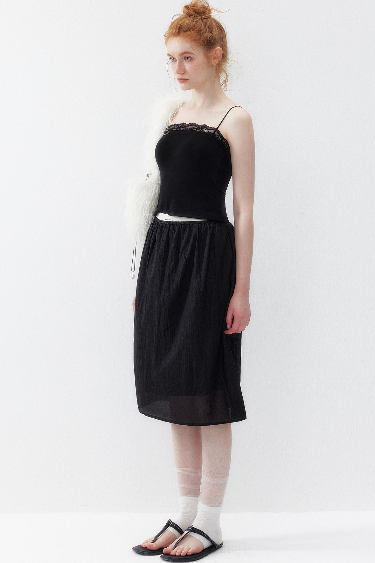Acetate Elastic Umbrella Skirt