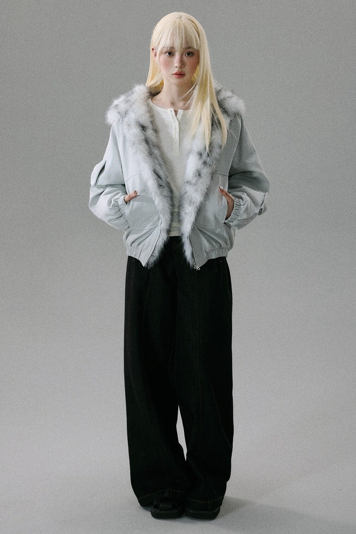 Thick Plush Hooded Jacket