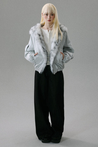 Thick Plush Hooded Jacket