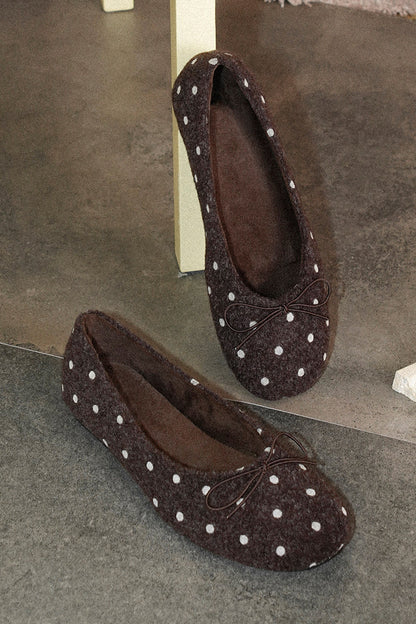 Polka Dot Bowknot Flats
