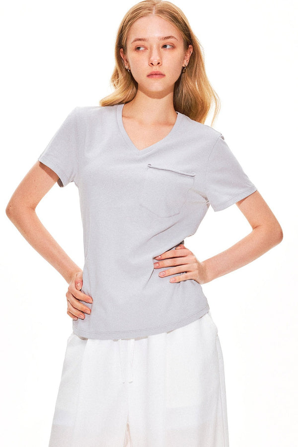 Pure Cotton V-Neck Top