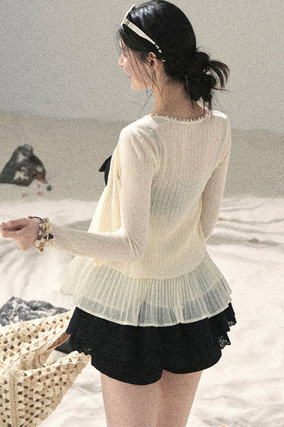 Off-Shoulder Mesh Camisole Top