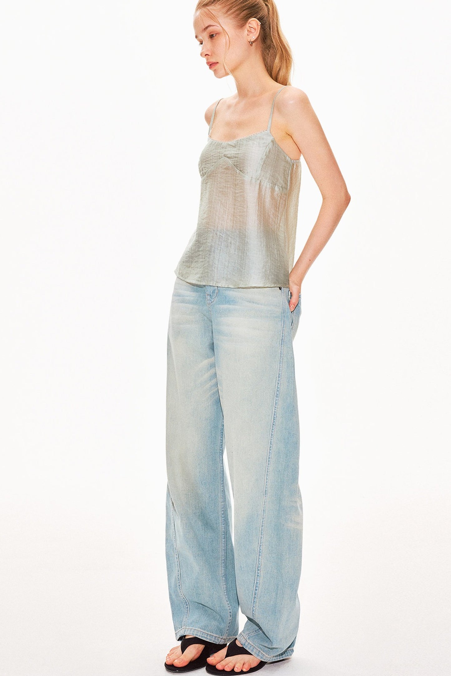 Vintage Distressed Scimitar Jeans