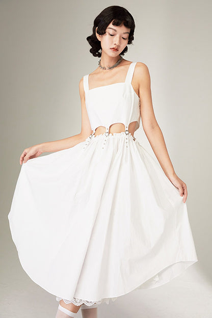 Black Mid-Length Camisole Dress