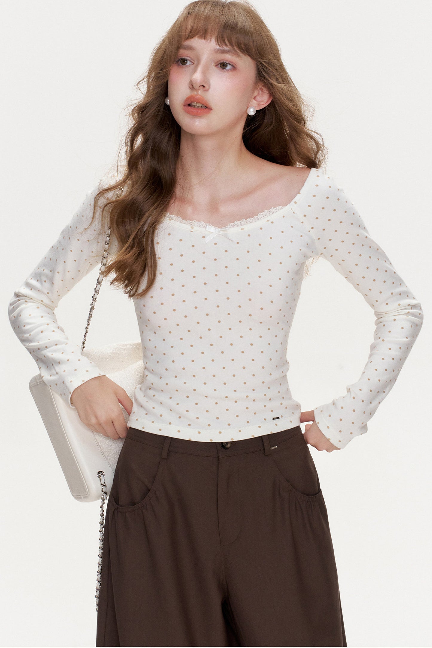 Romantic French Lace Bow Top
