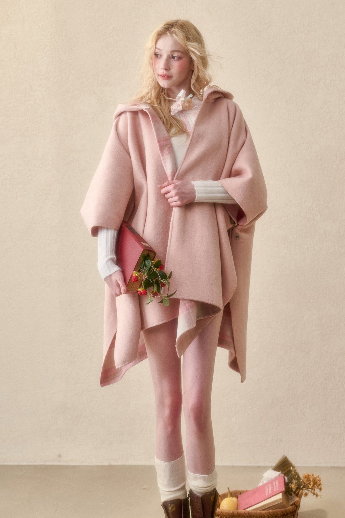 Reversible Wool Cape
