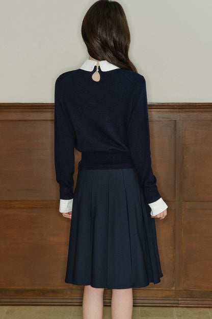 A-Line Pleated Skirt