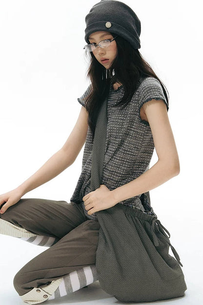 Double-Sided Button Crossbody Bag