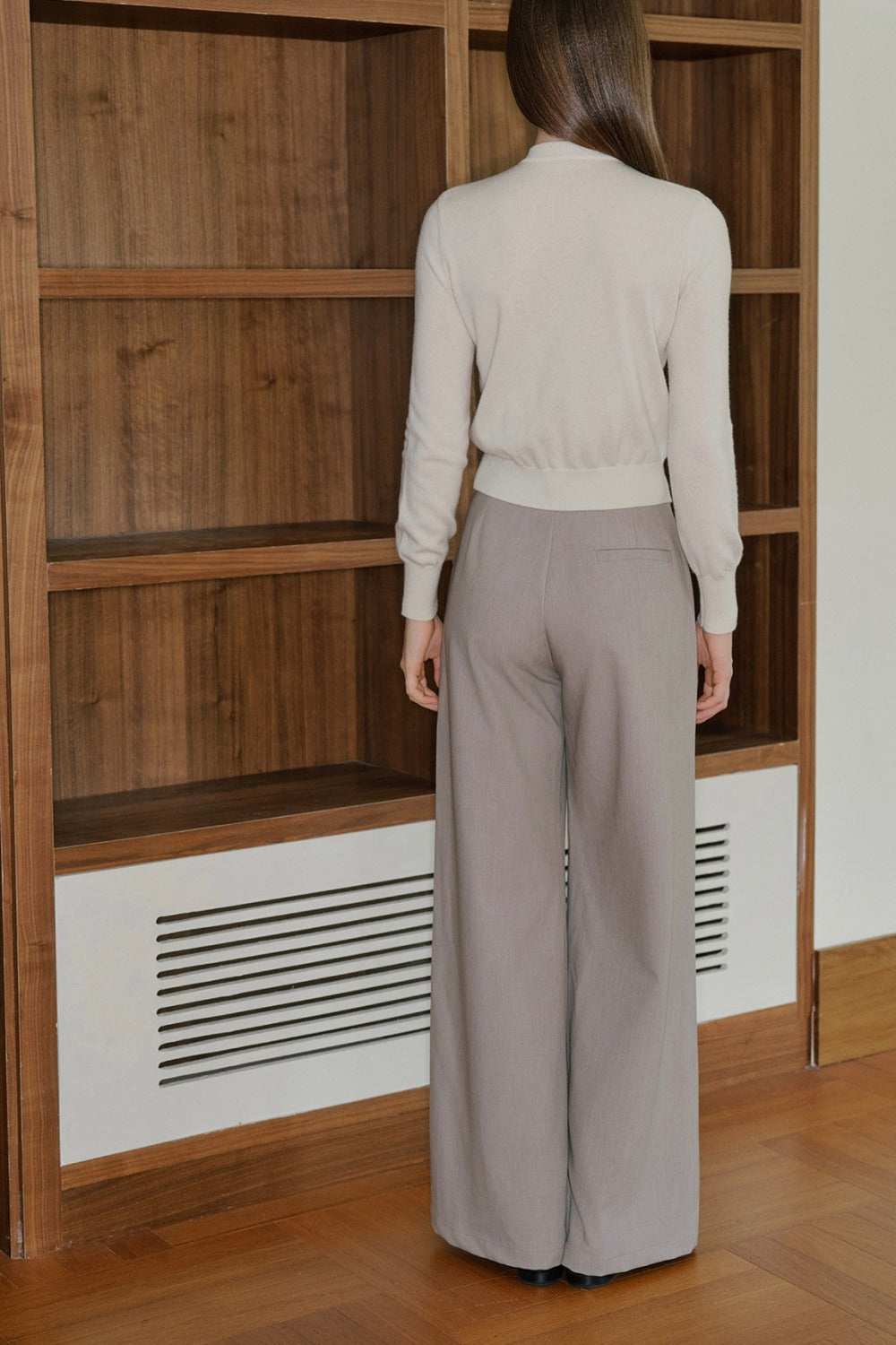 Pantaloni drappeggiati a vita alta