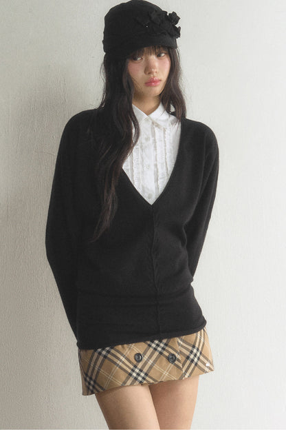 V-Neck Pullover Cardigan