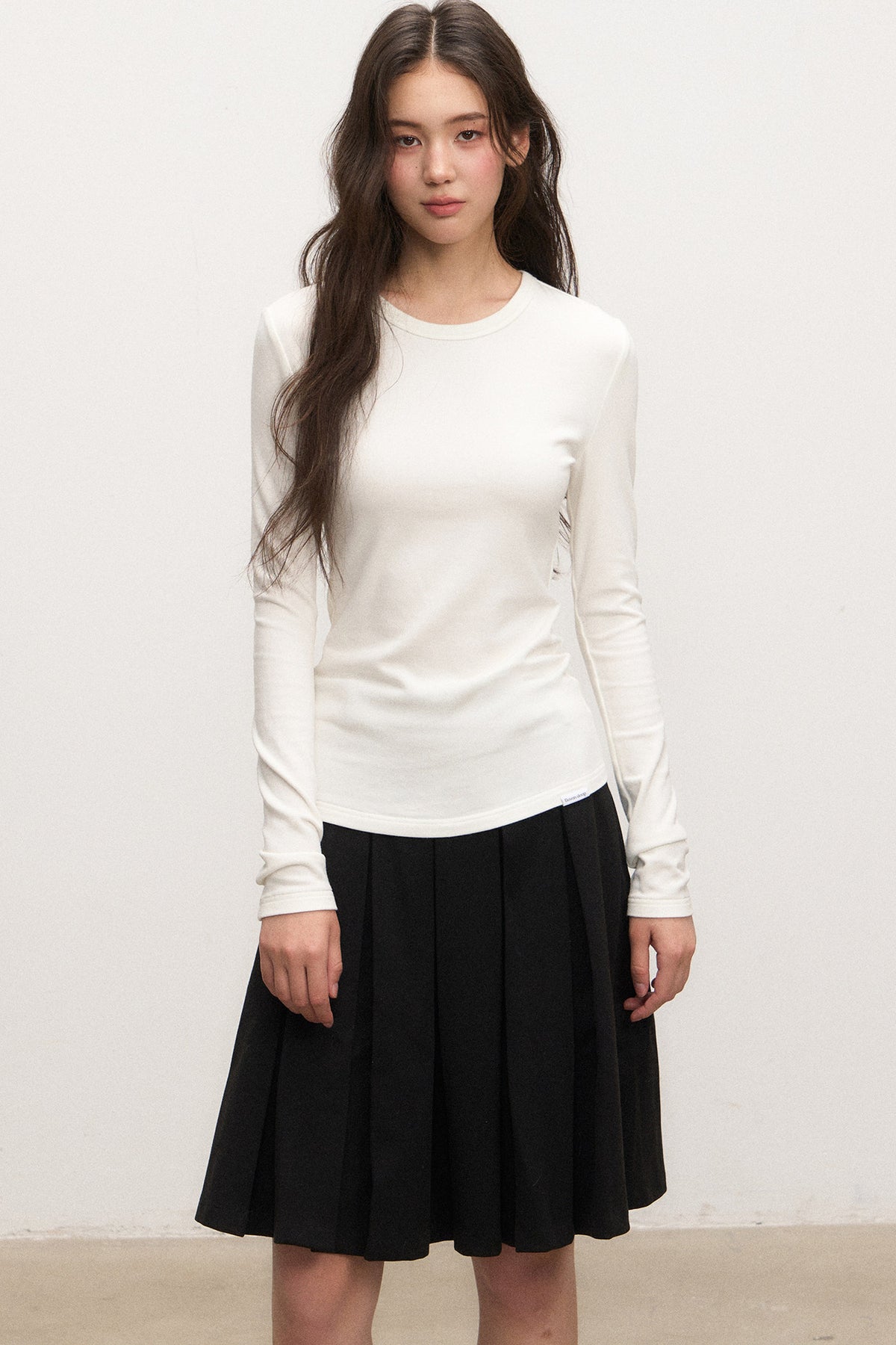 White Wool Knit Top Set-Up