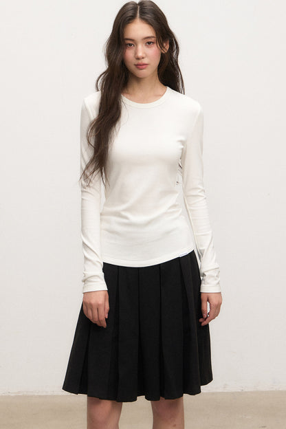 White Wool Knit Top Set-Up