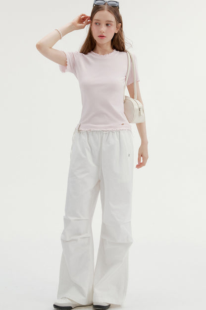 Pleated Drape Cargo Pants