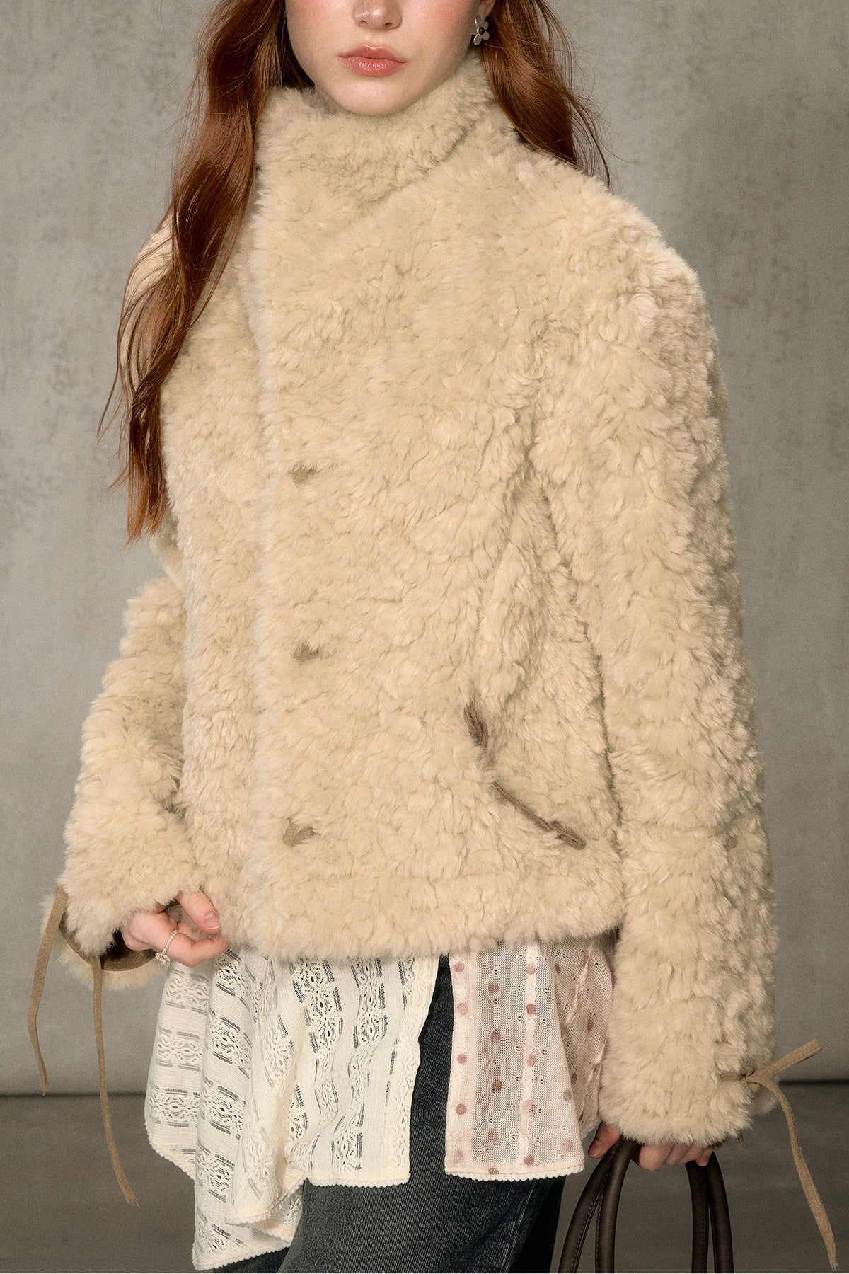 Reversible Suede Lamb Wool Jacket