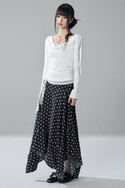 Gray Swing Collar Blouse