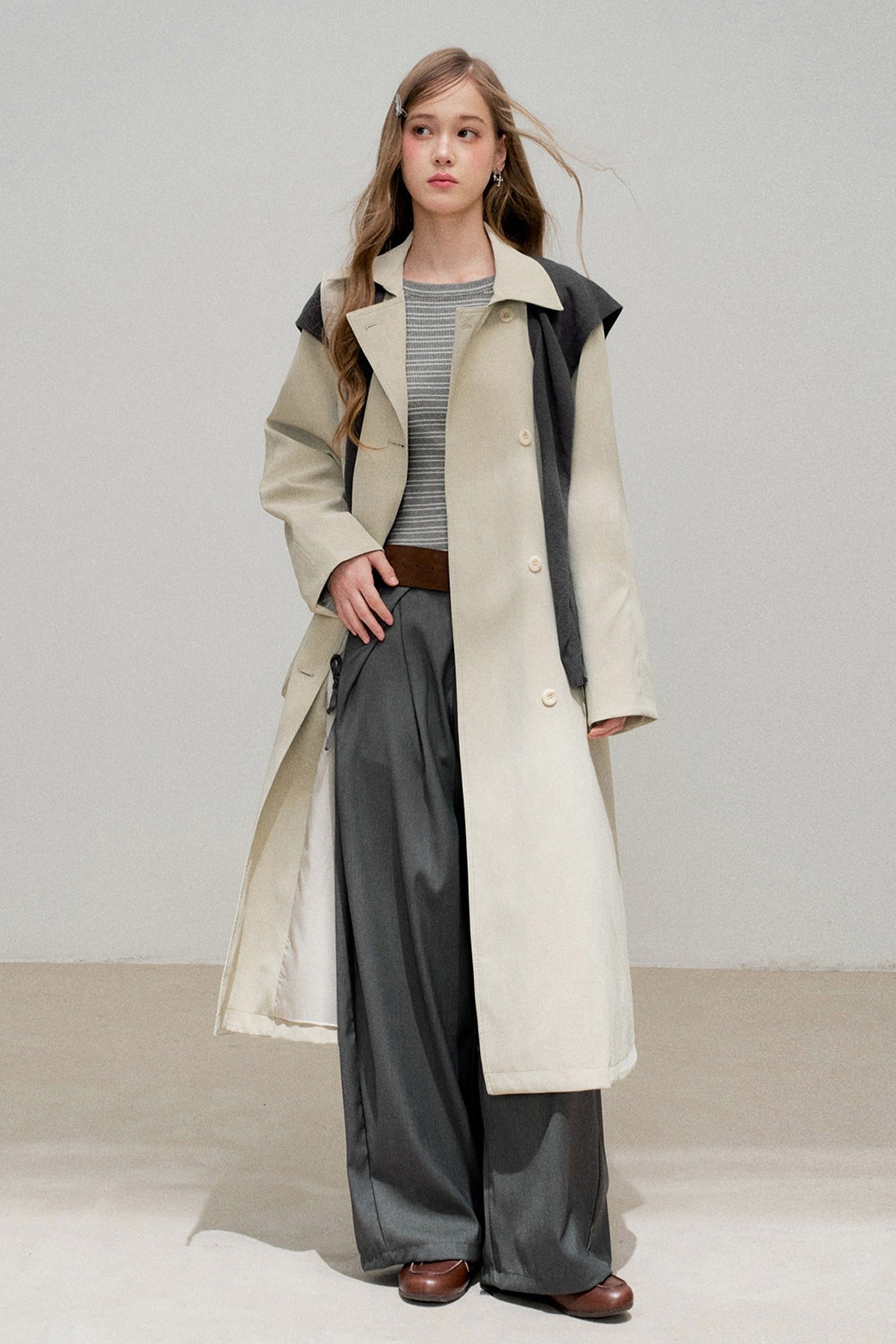 Warm Gray Classic Silhouette Jacket