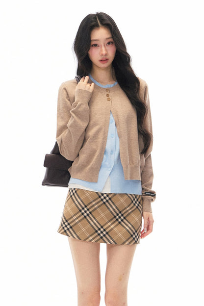 Knit Two-Piece Cardigan Jacket Set-Up