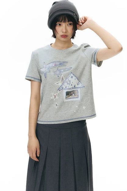Cottage Patch Short Sleeve Top