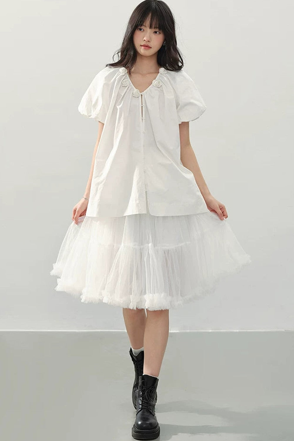 White Tulle A-Line Fairy Skirt