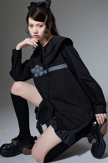 3D Floral Long Sleeve Shirt