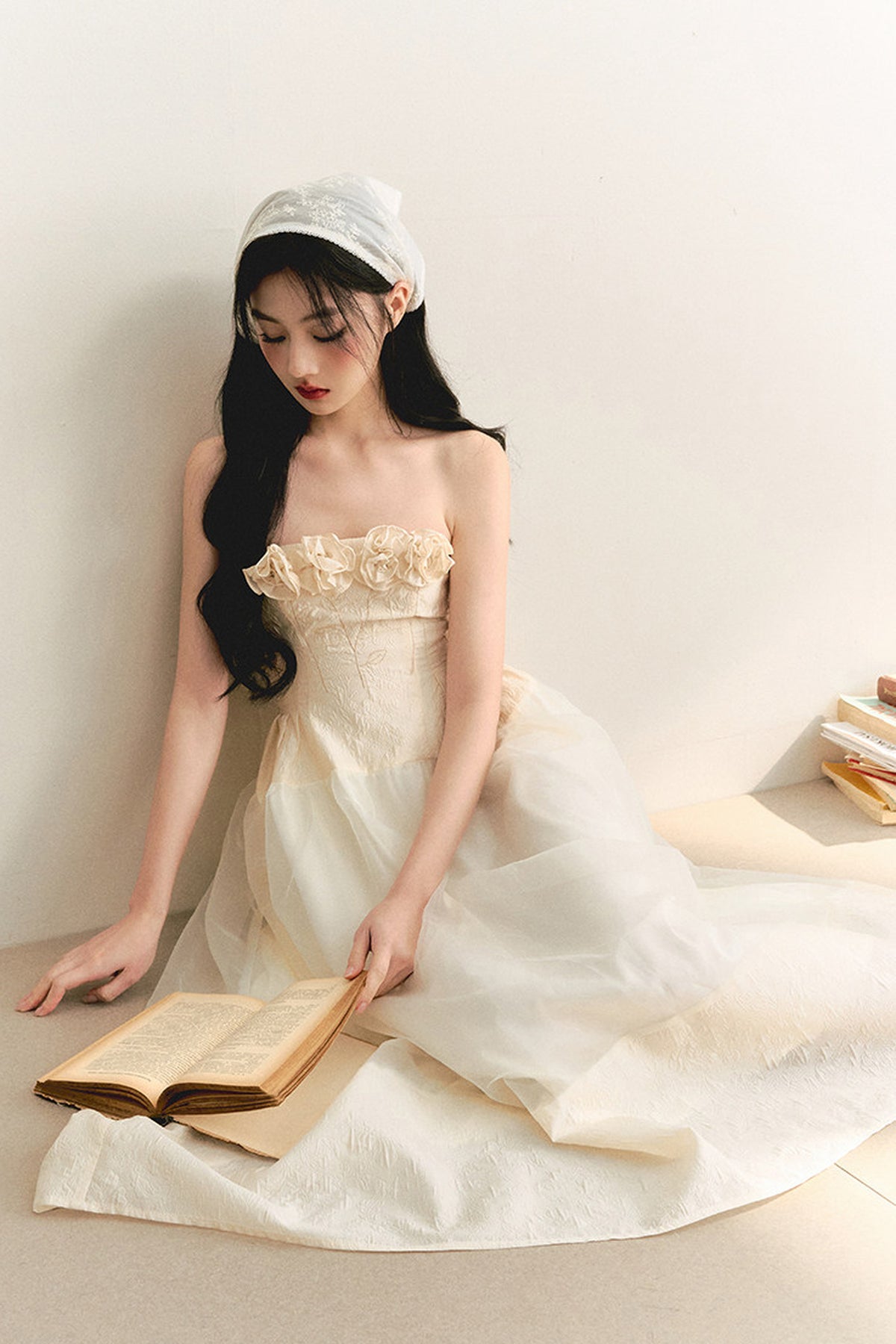 Robe bustier florale faite main