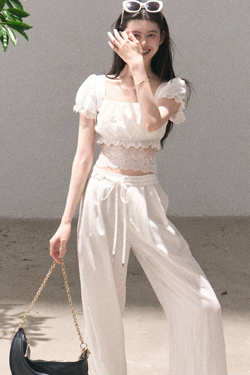 Gardenia Lace Puff Blouse