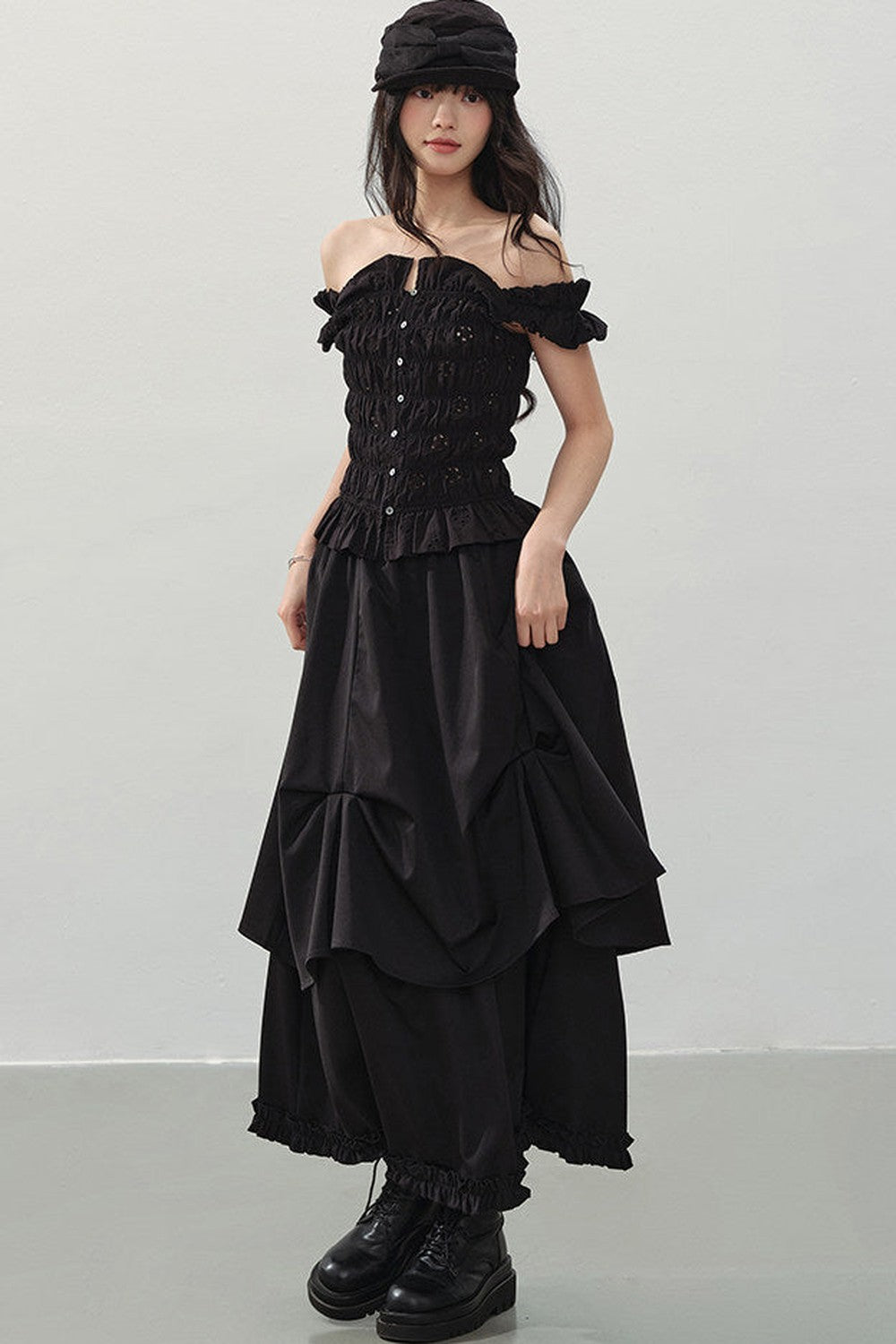 Irregular Pleated A-Line Skirt